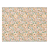 Nappe Pêcher Orange rose gris floral (Devant (Horizontal))