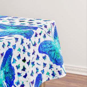 Nappe peinte à la main de papillon