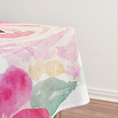 Nappe Peinture à la main lisse aquarelle design floral (In Situ)