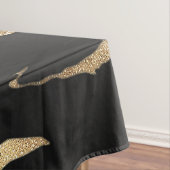 Nappe Peinture Abstraite en marbre noir or (In Situ)