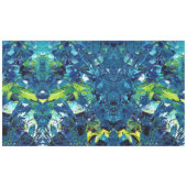 Nappe Peinture acrylique abstraite en bleu (Devant (Horizontal))