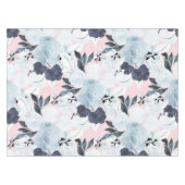 Nappe Peinture d'aquarelle florale bleu (Devant (Horizontal))