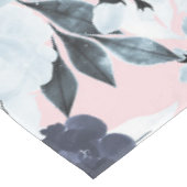 Nappe Peinture d'aquarelle florale bleu (Angle)