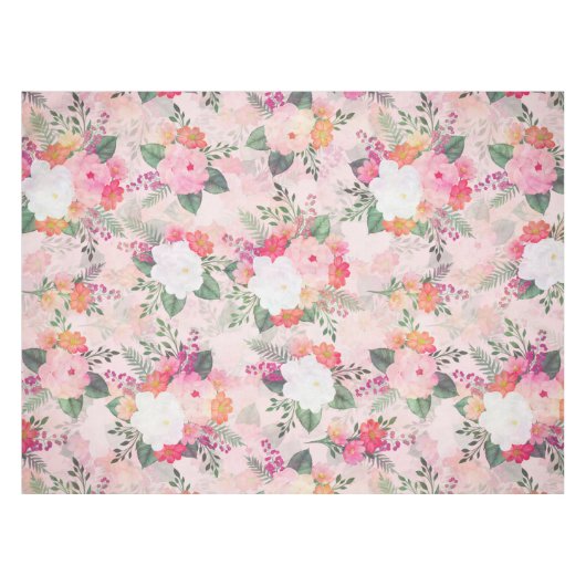 Nappe Peinture d'aquarelle rose romantique (Devant (Horizontal))