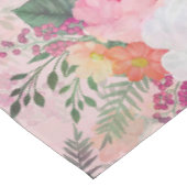 Nappe Peinture d'aquarelle rose romantique (Angle)