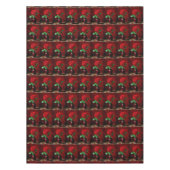 Nappe Peinture de fleurs de rose rouge (Devant)