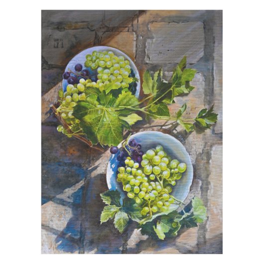 Nappe Peinture de nature morte de raisin vert (Devant)