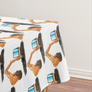 Nappe Pelleteuse orange mignonne dessin animé