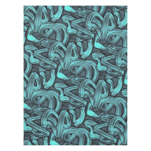 Nappe pensée profonde - noir et sarcelle : (Devant)