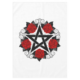 Nappe Pentagramme aux roses rouges