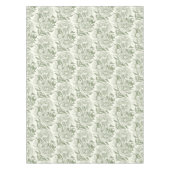 Nappe Peoné et papillons bloc impression, sauge vert et (Devant)