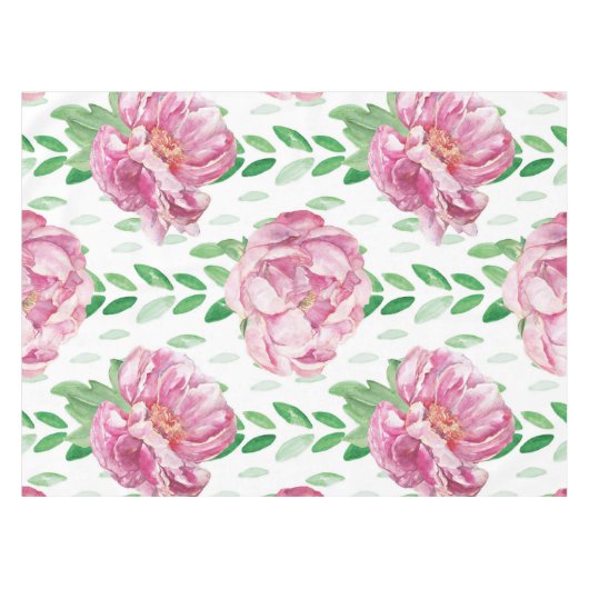 Nappe Peonies d'aquarelle rose (Devant (Horizontal))