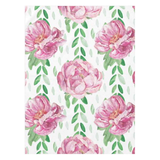 Nappe Peonies d'aquarelle rose (Devant)