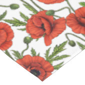 Nappe Pépites, rouge et vert sur blanc (Angle)