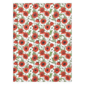 Nappe Pépites, rouge et vert sur blanc (Devant)