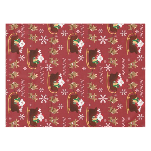 Nappe Père Noël arrive Motif (Devant (Horizontal))