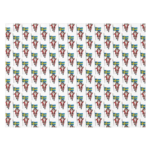 Nappe Père Noël Avec Drapeau De Suède (Devant (Horizontal))