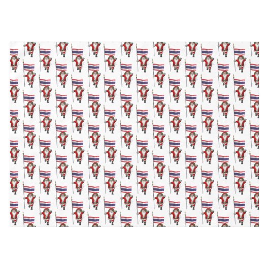 Nappe Père Noël Avec Drapeau De Thaïlande (Devant (Horizontal))