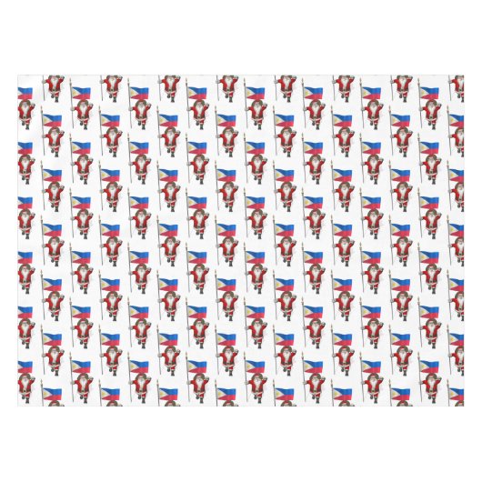 Nappe Père Noël Avec L'Enseigne Des Philippines (Devant (Horizontal))