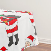 Nappe Père Noël Avec Vin Rouge Verre & Vin Sac Noël (In Situ)