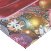 Nappe Père Noël classique avec présent & ornements (Angle)