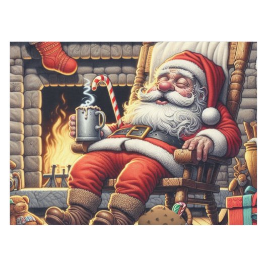 Nappe Père Noël dort Noël (Devant (Horizontal))