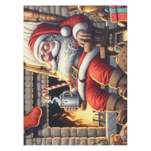 Nappe Père Noël dort Noël