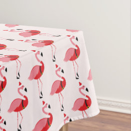 Nappe Père Noël Flamant rose rose Noël Motif de Noël