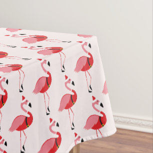Nappe père Noël Flamant rose rose Noël Motif de Noël