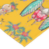 Nappe Père Noël hawaïenne tropicale jaune (Angle)