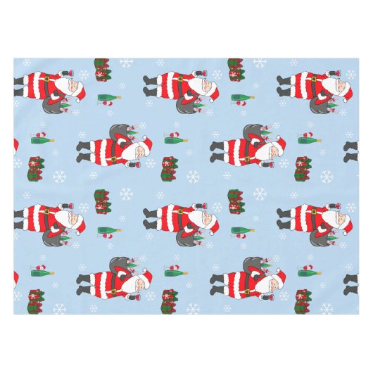 Nappe Père Noël Noël Rouge Décor Vacances festives (Devant (Horizontal))