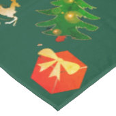 Nappe Père Noël Sleigh Reindeer Noël Vert tendance (Angle)