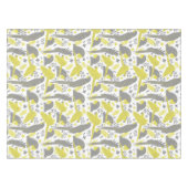 Nappe Perroquet à ara gris jaune Dessin Motif tropical (Devant (Horizontal))