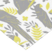 Nappe Perroquet à ara gris jaune Dessin Motif tropical (Angle)