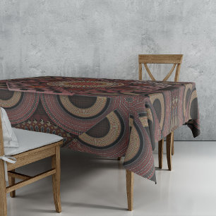 Nappe Perse sunniest encadré demi-cercle ethnique mandal