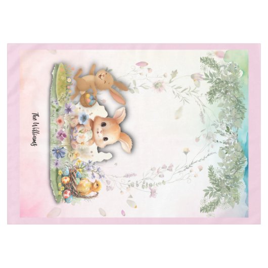 Nappe Personalized Easter Brunch  Tablecloth (Devant (Horizontal))