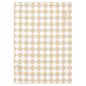 Nappe Personalized Gingham Tablecloth, White and Beige (Devant)