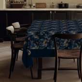Nappe  Personalized Navy Tablecloth Chic Gold Accent