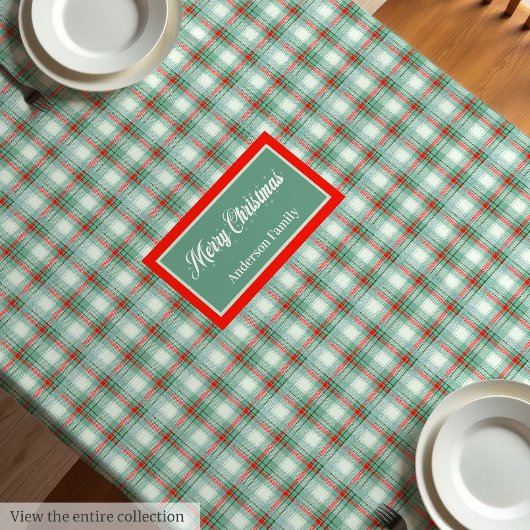 Nappe Personalized Tartan Tablecloth Elegant Holiday Gif