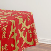 Nappe Personnages chinois - Motif des symboles chanceux (In Situ)