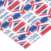 Nappe Personnalisé 70e Jubilé Platine Union Jack (Angle)