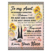 Nappe Personnalisé À Ma Superbe Blanche Tournesol Tante (Devant)