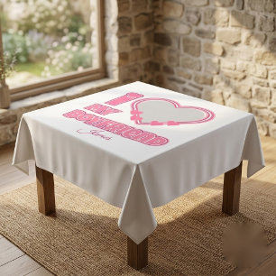 Nappe Personnalisé J'aime mon petit ami – Ajouter une ph