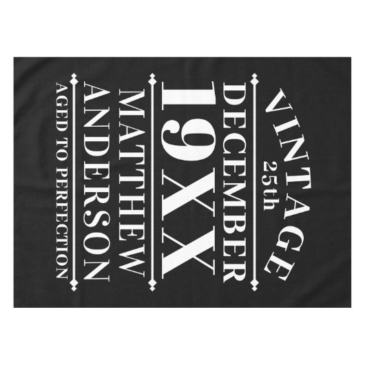 Nappe Personnalisé Vintage à la perfection (Devant (Horizontal))