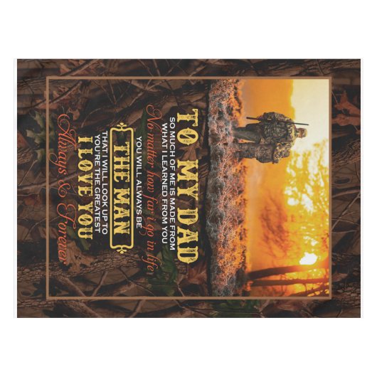 Nappe Personnalisée À Mon Père Lettre D'Amour Du Fils Et (Devant (Horizontal))