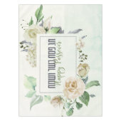 Nappe Pesach Kasher veSameach Pâque aquarelle Florale (Devant)