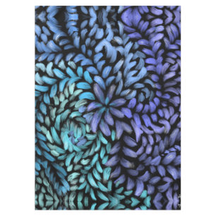 Nappe Pétales turquoises et bleus pivotants modernes per