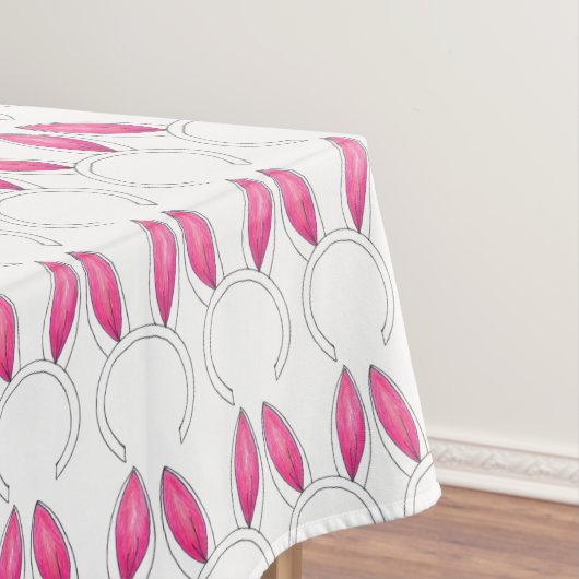 Nappe Petit lapin rose Baby shower Oreilles Pâques (In Situ)