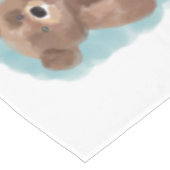 Nappe Petite aquarelle Ours mignon animal premier annive (Angle)