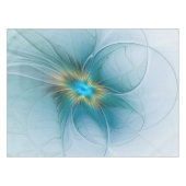 Nappe Petite Beauté Moderne Bleu Or Fractal Art Flower (Devant (Horizontal))